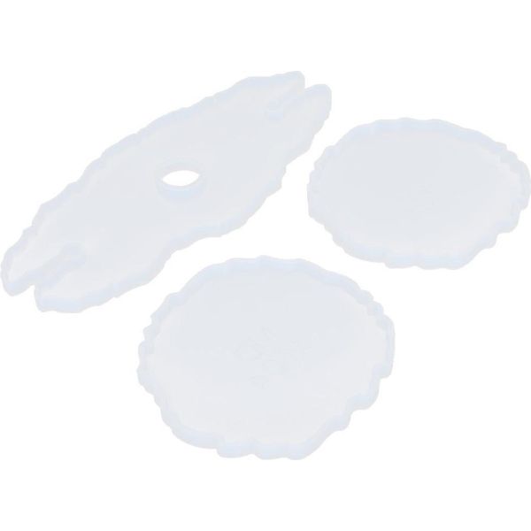 Stampi Per Portabottiglie, Stampi Per Sottobicchieri, Stampi Per Portabottiglie In Silicone, Stampi Per Portabottiglie Fai Da Te, Set Combinato Di Stampi Per Sottobicchieri, Stampi Epossidici In Cristallo-image