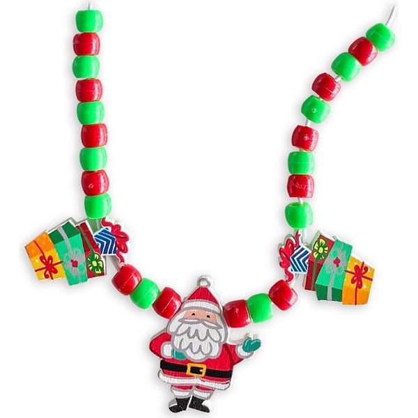Collana Creativa Di Perline Babbo Natale Fai Da Te-image