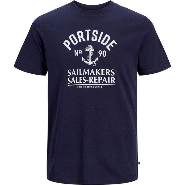 Jack & Jones Blu Bay Side Maglietta A Maniche Corte Blu 2XL Uomo Blu 2XL-image