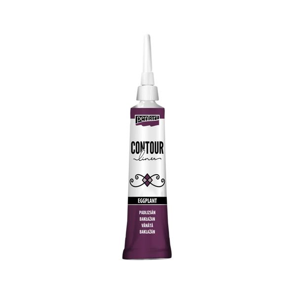 Pentart Contour Liner, 20 Ml, Melanzana-image