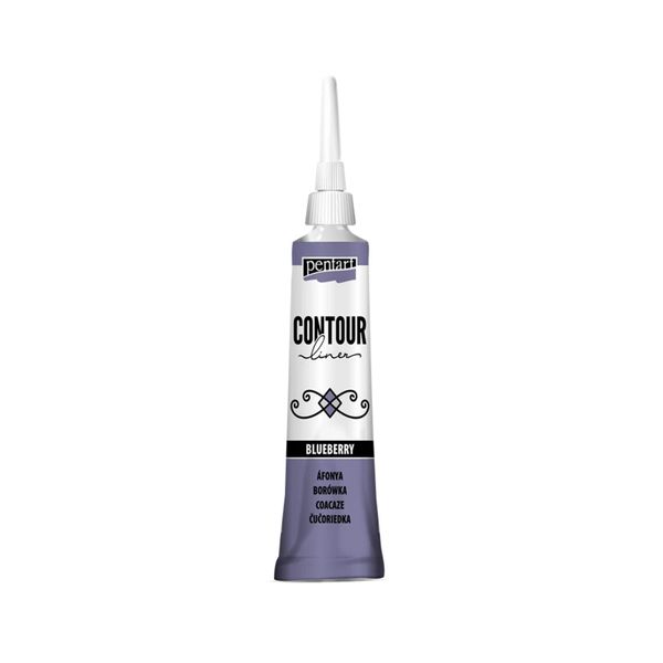Pentart Contour Liner, 20 Ml, Mirtillo-image