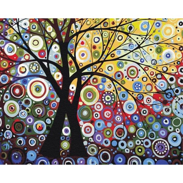 Pittura Per Numeri Brushme 40X50 Cm Albero Della Fortuna-image