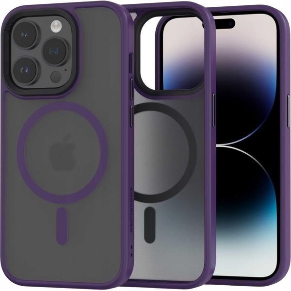 Custodia Magnetica Per Magsafe Spacecase Hybrid Mag Per Iphone 14 Pro Viola-image