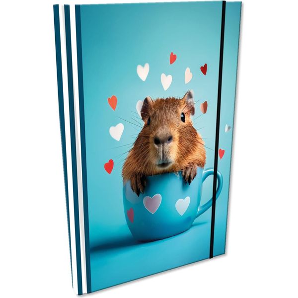 Blocco Note A5 Griglia Con Gomma Soft Touch Capybara-image