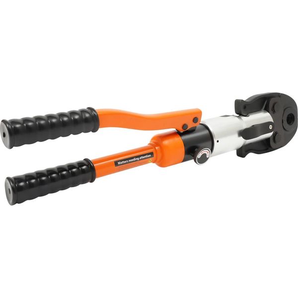 Pinze Idrauliche Per La Pressatura Di Tubi - Manuale - Forza Di Pressatura 10 T - 10 Coppie Di Ganasce Di Pressatura V/M 12-28 Mm - Pressatura Esagonale - Con Valigetta - Arancione-image