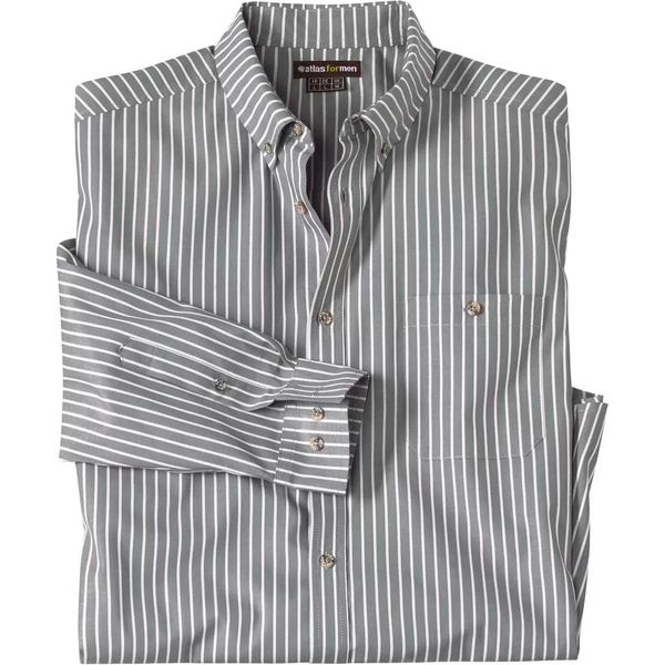 Atlas For Men - Camicia Da Uomo AF2233 (Xxl) (Grigio/Bianco)-image
