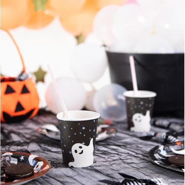Bicchiere Di Carta Halloween Fantasma 220Ml 6 Pz-image