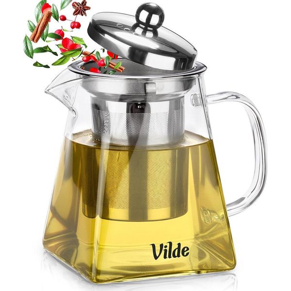 Vilde | Teiera Con Filtro - 490 Ml - Resistente Al Calore - Con Filtro In Acciaio Inossidabile - Per Tè Sfuso - Macchina Per Il Tè-image