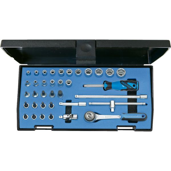 Gedore 20 ITU-3 Set Di Chiavi A Bussola 1/4" 36 Pezzi Esagonali IN-TX-ITX, 6196710"-image