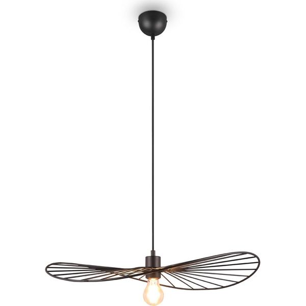 Lampada A Sospensione A Cappello In Metallo Nero Chapeau 1Xe27 40W Rl-image