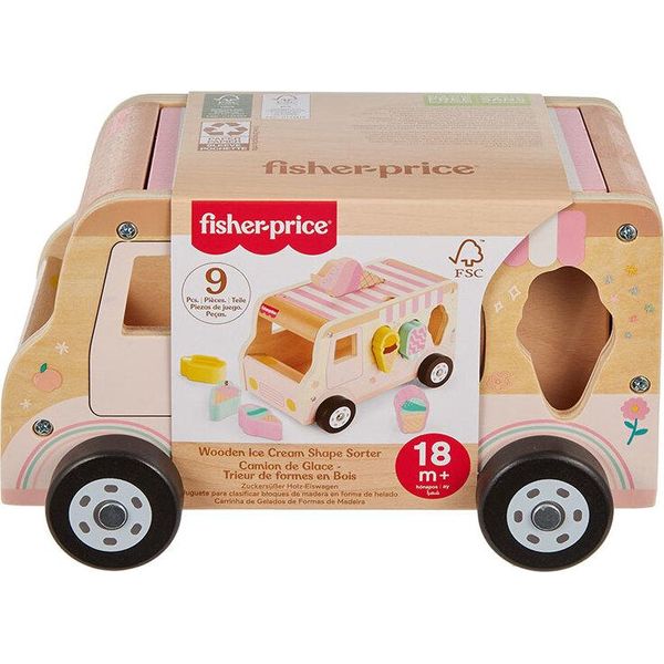 Fisher-Price: Gioco Di Abilità Con Lo Stampo Del Gelato In Legno - Mattel HXT86 - (Giocattoli / Giocattoli Di Abilità E Funzione)-image
