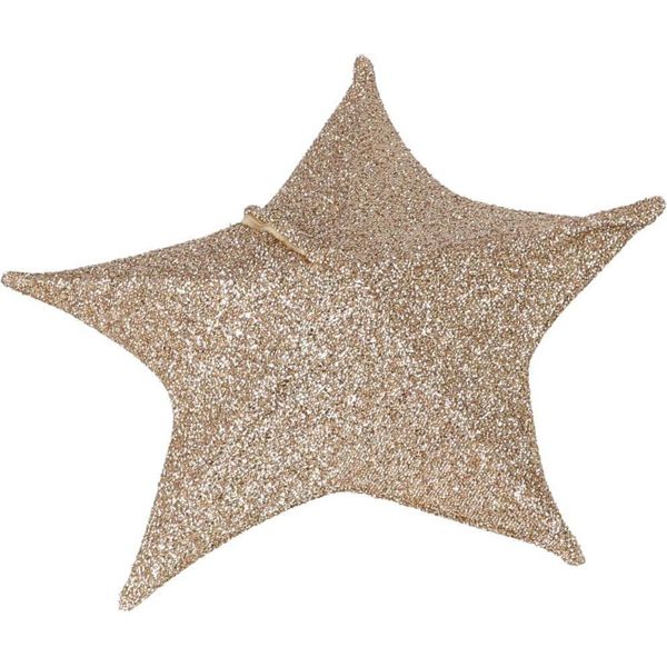 Stella Di Natale No Brand 50 Cm 30 Led Tessuto Oro | 4 Pezzi-image