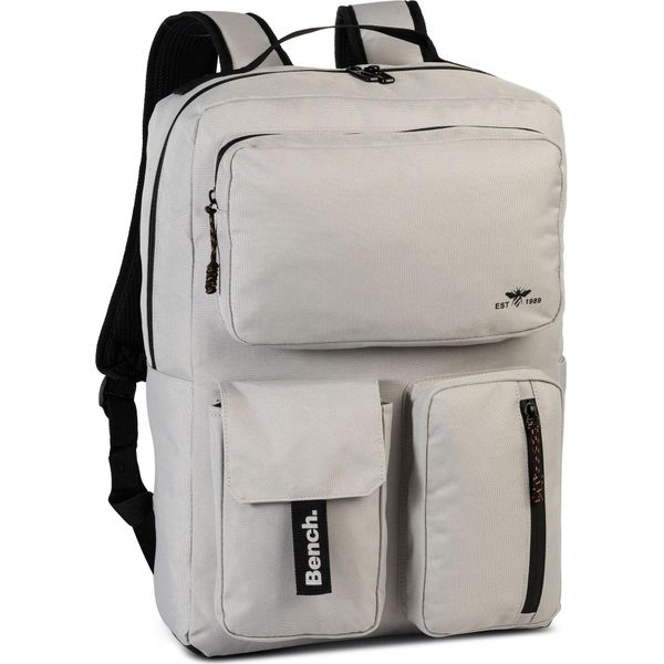 Bench. Zaino Per Laptop Zaino Con Scomparto Per Laptop Utility Backpack Light Grey Grigio Chiaro-image