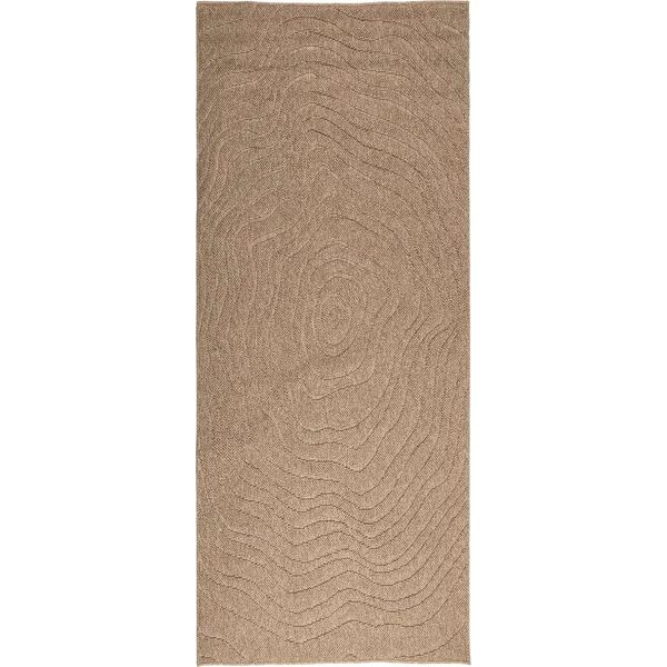 Tappeti Per Zone Vidaxl Moiré Huarte Naturale 200 X 80 Cm Poliestere-image