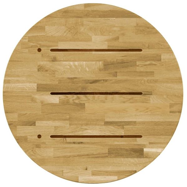 Syfax™ Piano Del Tavolo Legno Massello Di Rovere Circolare 23Mm 500Mm-image