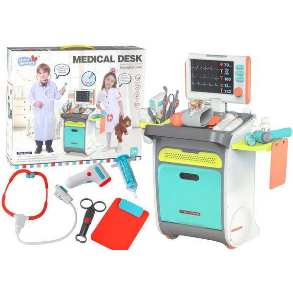 Kit Del Piccolo Medico Carrello Del Medico Ecg A Raggi X-image