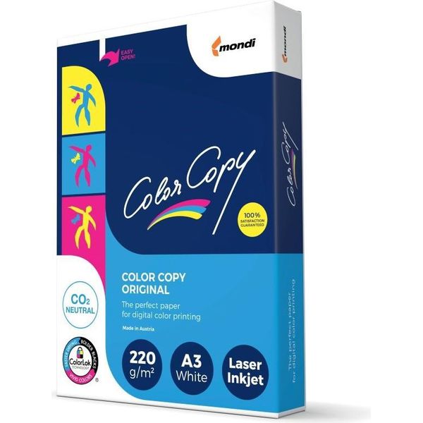 Colore Copia Carta Per Copie 2100005100 A3 220G Bianco 250 Fogli/Confezione.-image