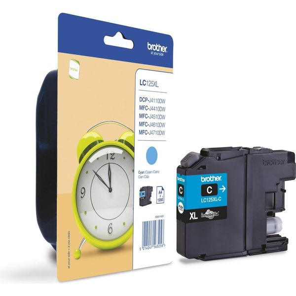 Brother LC-125XLC - Originale - Ciano - DCP-J4110DW - MFC-J4410DW - MFC-J4510DW - MFC-4610DW - MFC-4710DW - 1 Pezzo(I) - Stampa Inkjet-image