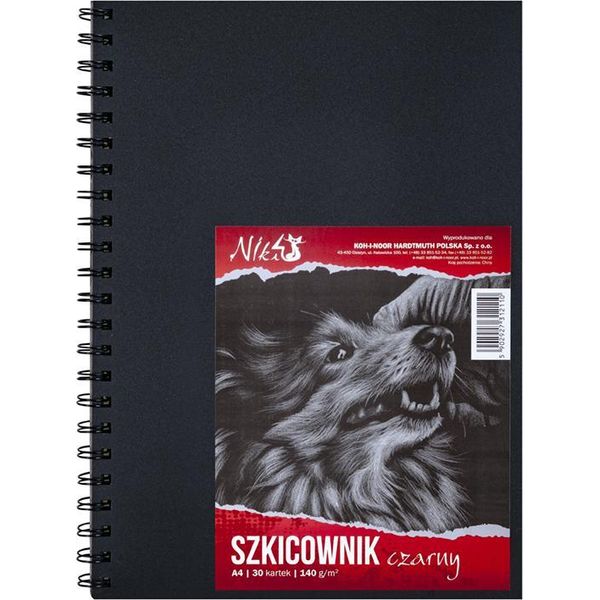 Quaderno A Spirale Nero A4 30 Fogli 140G Koh-I-Noor-image