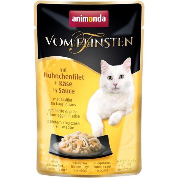 Animonda Vom Feinsten Adult Con Filetto Di Pollo E Formaggio In Salsa 50Gx18-image