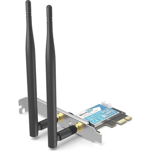 Brainzap Scheda Wlan Pcie 1200 Mbit/S Pci-Express Scheda Di Rete Wifi 2,4/5 Ghz Dual-Band Pc 802.11Ac/B/G/N Bluetooth 4.0-image