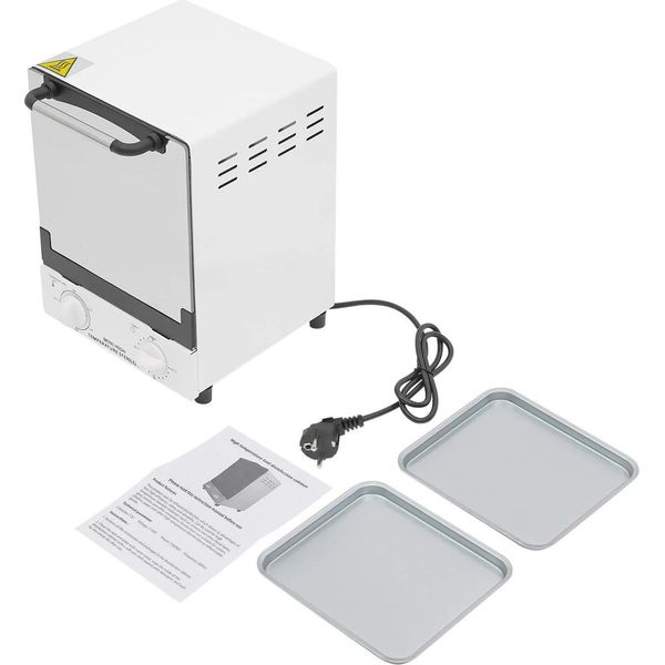 Sterilizzatore Per Strumenti Per Unghie - Armadietto Di Sterilizzazione Ad Alta Temperatura 12 L - 0–250 °C - 1000 W - Timer 0–30 Min - Spina Ue - Bianco-image