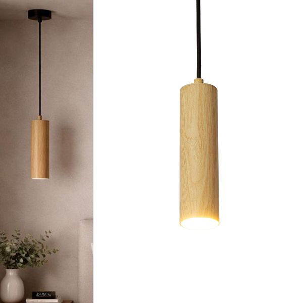 Moderna Lampada A Sospensione Minimalista In Tubo Di Alluminio, 20 Cm, Con Attacco GU10, Regolabile In Altezza "Laon"" 18,95 € (Iva Inclusa)"-image