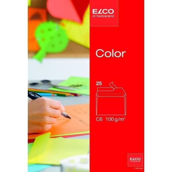 Elco 74634.92 Elco BriefumschläGe Color Din C6 Ohne Fenster Intensivrot Haftklebend 25 St.-image
