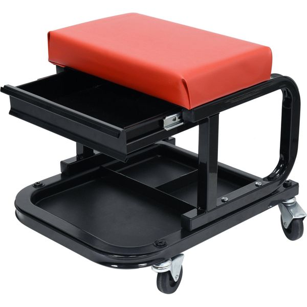 Sgabello Da Officina, Sedia Da Officina 440X360X390 Mm Con Cassetto Fino A 150 Kg-image