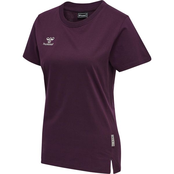 Hummel Hmlmove Grid Cot. T-SHIRT S/S Donna - Grape Wine - Xs-image