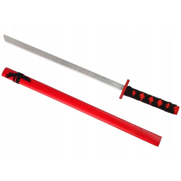 Spada Di Legno Rossa Per Il Cavaliere 73 Cm-image