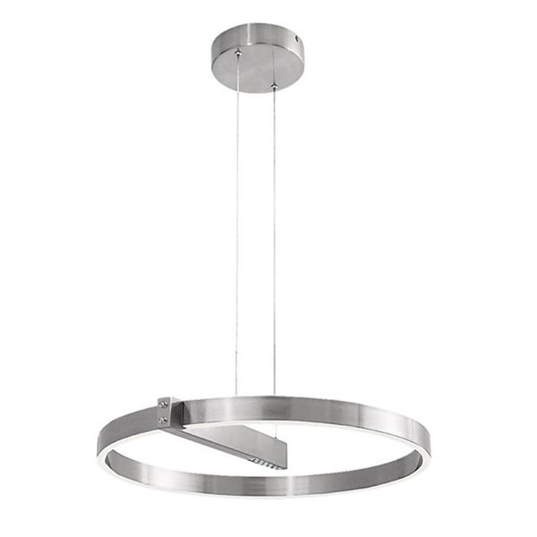 Lampada A Sospensione Moderna Con Interruttore Per Soggiorno Camera Da Letto Anello Decorativo Ø60Cm Led 34W Thrac Rabalux-image