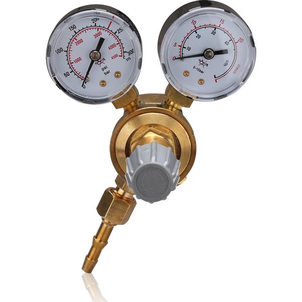 Regolatore Di Pressione Fiqops Mini Regolatore Di Pressione Gas Argon Co2/Azoto Mig Mag Tig 315 Bar-image