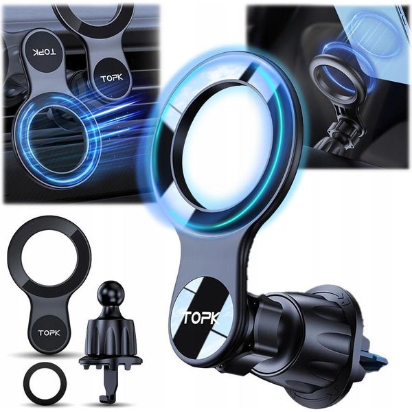 Robusto Supporto Magnetico Al Neodimio Per Telefono Cellulare Da Auto Topk-image