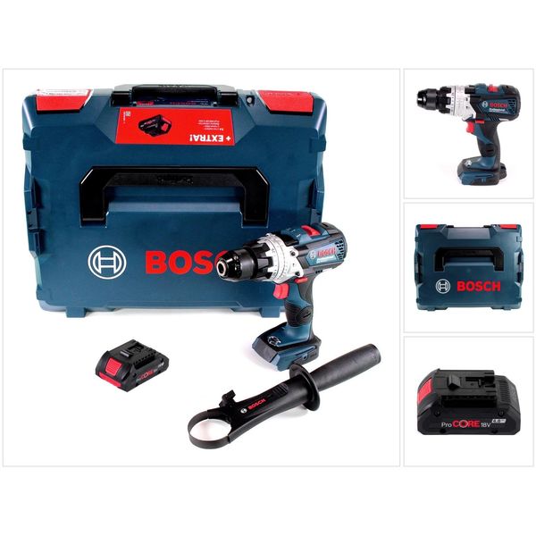 Bosch Gsb 18V-110 C Trapano A Percussione A Batteria Professional 18V 110Nm + 1X Batteria Ricaricabile Procore 4,0 Ah + L-Boxx - Senza Caricabatterie-image