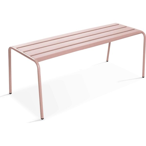 Panca Da Giardino In Acciaio Rosa - Oviala Palavas-image