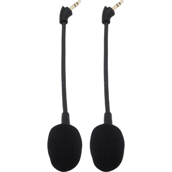 2 Microfoni Di Ricambio, Compatibili Con Le Cuffie Kingston Hyperx Cloud Mix, 3,5 Mm, Gioco Con Cancellazione Del Rumore Rimovibile-image
