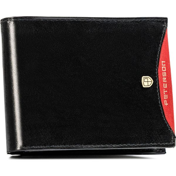 Peterson | Portafoglio Da Uomo, In Pelle, Con Rfid, Nero, 11,5X9 Cm-image