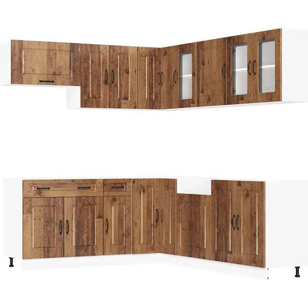 Syfax™ Set Mobili Da Cucina 11 Pz Kalmar Legno Vecchio In Truciolato-image
