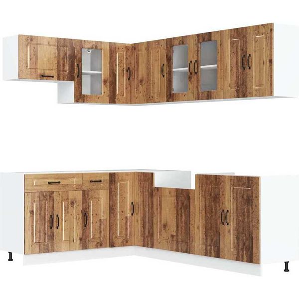 Syfax™ Set Mobili Da Cucina 11 Pz Kalmar Legno Vecchio In Truciolato-image