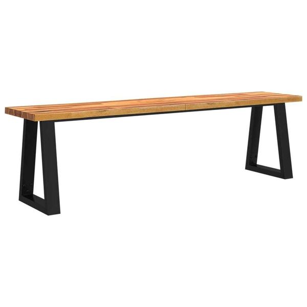 Syfax™ Panca Con Bordi Vivi 160 Cm In Legno Massello Di Acacia-image