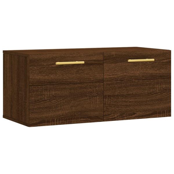 Syfax™ Mobile A Parete Rovere Marrone 80X36,5X35 Cm Legno Multistrato-image
