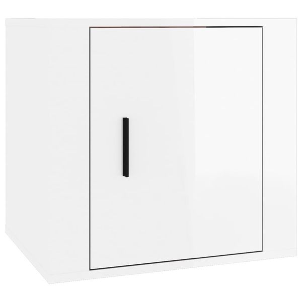 Syfax™ Comodino Bianco Lucido 50X39X47 Cm-image