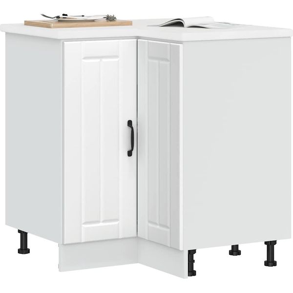 Syfax™ Mobile Base Ad Angolo Cucina Lucca Bianco In Legno Multistrato-image