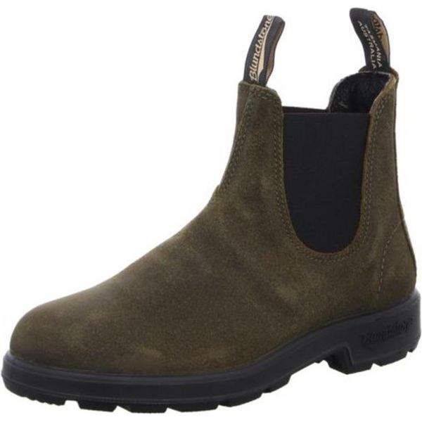 Blundstone 510 Original In Pelle Scamosciata Cerata Oliva Scuro - Stivali Corti Blundstone-image
