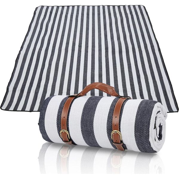 Jopassy Coperta Da Picnic Coperte Coperta Da Campeggio Isolante Coperta Da Spiaggia Blu Pieghevole Antisabbia Spiaggia Escursioni 200X200Cm-image