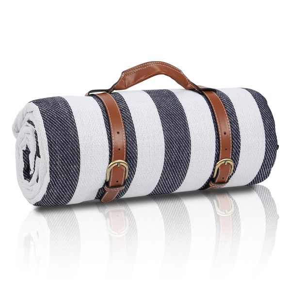 Fiqops Coperta Da Picnic Coperta Da Campeggio Coperta Da Spiaggia Pieghevole 200X200Cm Impermeabile Blu-image