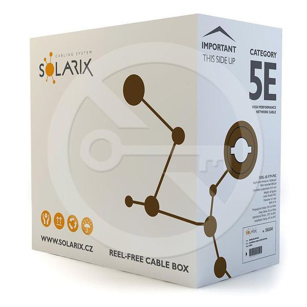 Solarix Kabel Licna Solarix CAT5E Ftp Pvc šEdý 305M/Box SXKL-5E-FTP-PVC-image