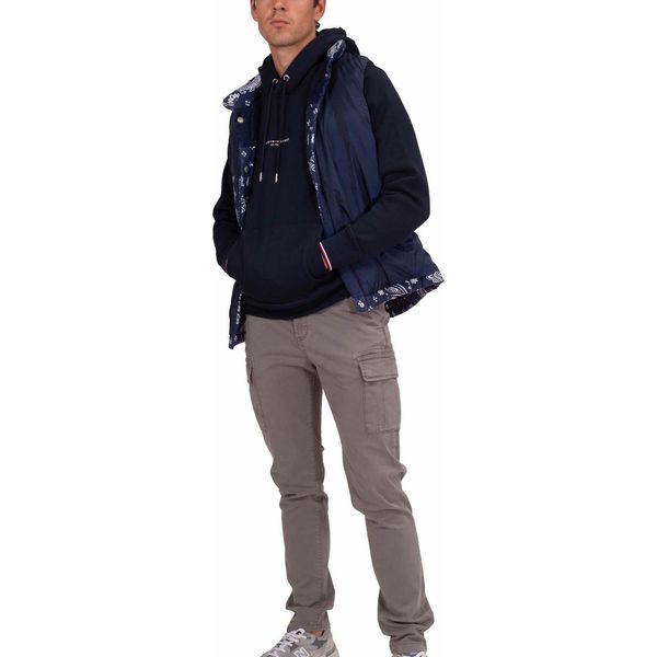 Tommy Hilfiger - Felpa Uomo Invernale Con Polsini Signature - Taglia Xxl-image
