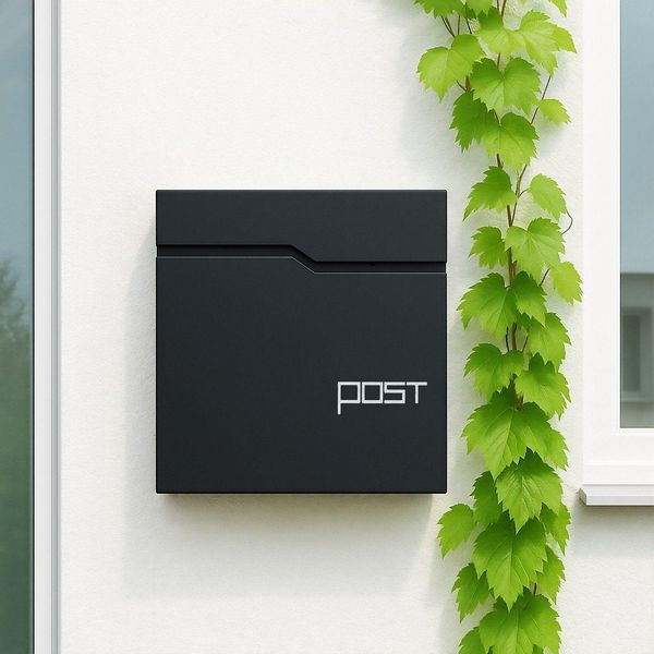 Cassetta Postale Con Porta Giornali - Design Moderno, Serratura Di Sicurezza-image